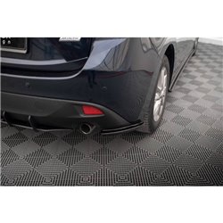 Maxton - Lames De Pare-Chocs Arrière Latérales Mazda 3 Mk3 Noir Brillant