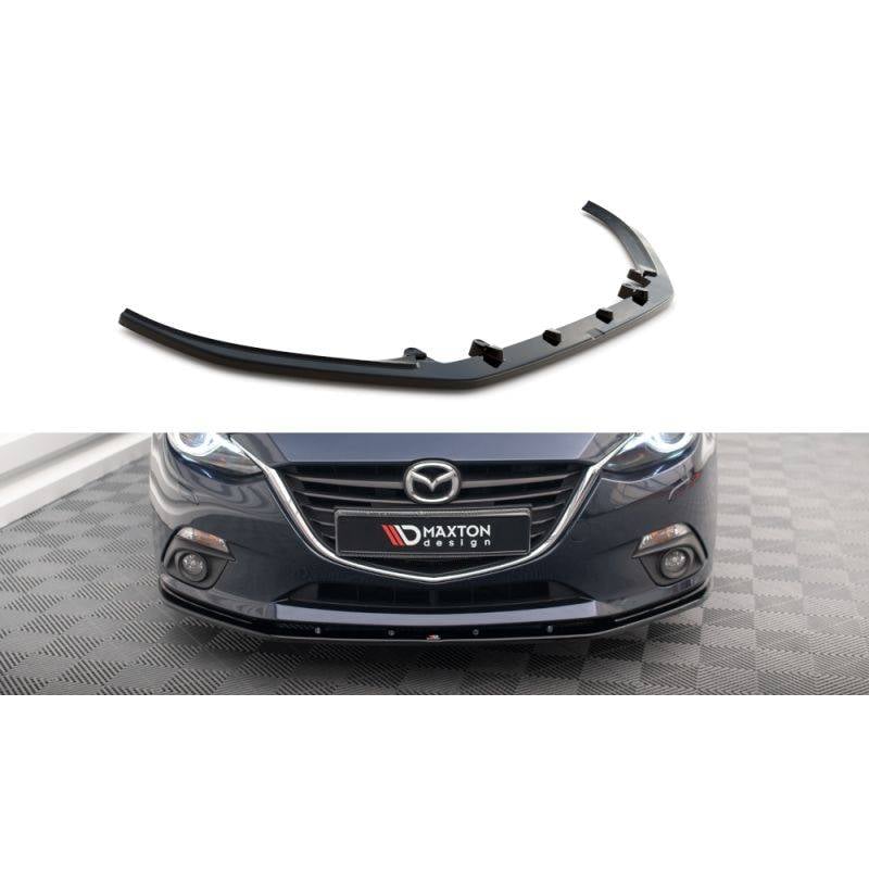 Maxton - Lame Du Pare-Chocs Avant Mazda 3 Mk3 Noir Brillant