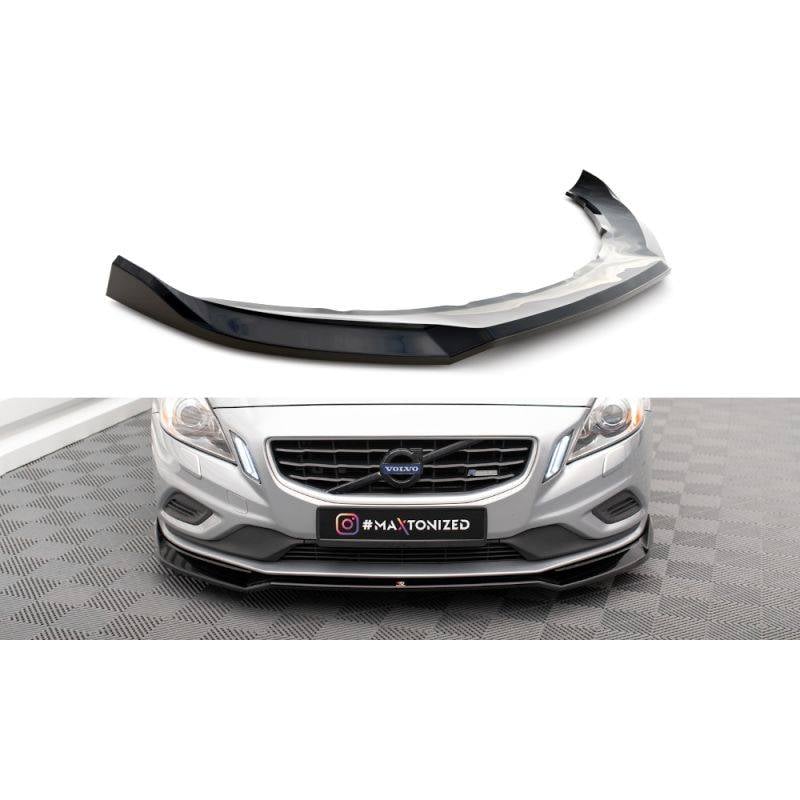 Maxton - Lame Du Pare-Chocs Avant V.2 Volvo S60 R-Design Mk2 Noir Brillant