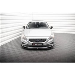 Maxton - Lame Du Pare-Chocs Avant V.2 Volvo S60 R-Design Mk2 Noir Brillant