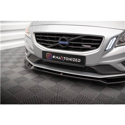 Maxton - Lame Du Pare-Chocs Avant V.2 Volvo S60 R-Design Mk2 Noir Brillant