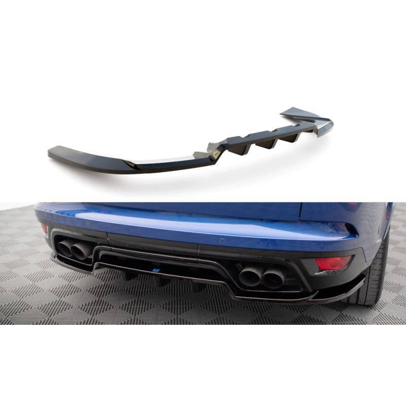 Maxton - Arriere Splitter (avec une barre verticale) Land Rover Range Rover Sport SVR Mk2 Noir Brillant