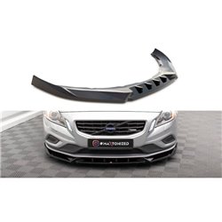 Maxton - Lame Du Pare-Chocs Avant V.1 Volvo S60 R-Design Mk2 Noir Brillant
