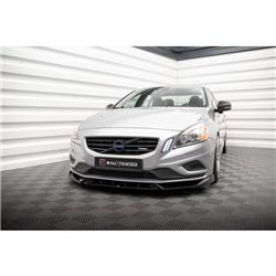 Maxton - Lame Du Pare-Chocs Avant V.1 Volvo S60 R-Design Mk2 Noir Brillant