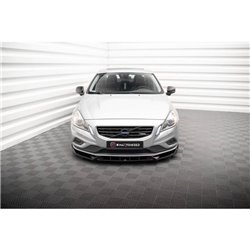 Maxton - Lame Du Pare-Chocs Avant V.1 Volvo S60 R-Design Mk2 Noir Brillant