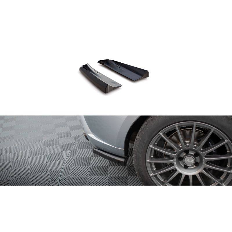Maxton - Lames De Pare-Chocs Arrière Latérales Porsche Macan Mk1 Facelift 2 Noir Brillant