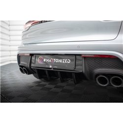 Maxton - Diffuseur Arrière Complet Porsche Macan Mk1 Facelift 2 Noir Brillant