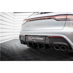 Maxton - Diffuseur Arrière Complet Porsche Macan Mk1 Facelift 2 Noir Brillant