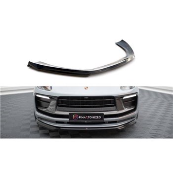 Maxton - Lame Du Pare-Chocs Avant Porsche Macan Mk1 Facelift 2 Noir Brillant