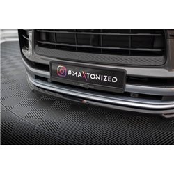 Maxton - Lame Du Pare-Chocs Avant Porsche Macan Mk1 Facelift 2 Noir Brillant