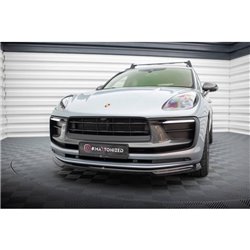 Maxton - Lame Du Pare-Chocs Avant Porsche Macan Mk1 Facelift 2 Noir Brillant