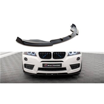 Maxton - Lame Du Pare-Chocs Avant BMW X3 M-Pack F25 Noir Brillant