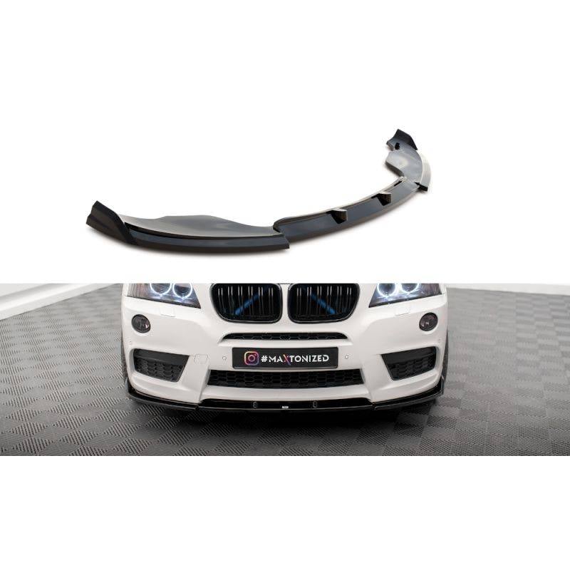 Maxton - Lame Du Pare-Chocs Avant BMW X3 M-Pack F25 Noir Brillant