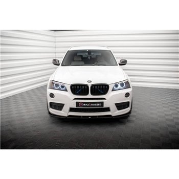 Maxton - Lame Du Pare-Chocs Avant BMW X3 M-Pack F25 Noir Brillant