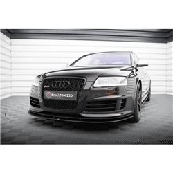 Maxton - Street Pro Lame Du Pare-Chocs Avant Audi RS6 Avant C6 Noir-Rouge