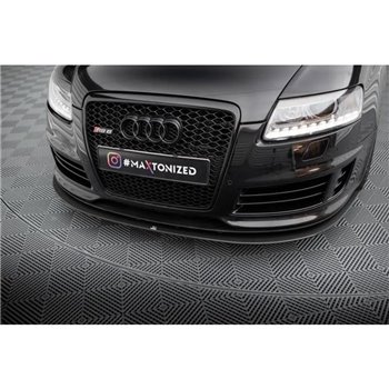 Maxton - Street Pro Lame Du Pare-Chocs Avant Audi RS6 Avant C6 Noir-Rouge