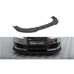 Maxton - Street Pro Lame Du Pare-Chocs Avant Audi RS6 Avant C6 Noir + Rabats Brillant