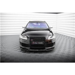 Maxton - Lame Du Pare-Chocs Avant V.2 Audi RS6 Avant C6 Noir Brillant