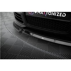 Maxton - Lame Du Pare-Chocs Avant V.2 Audi RS6 Avant C6 Noir Brillant