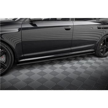 Maxton - Street Pro Rajouts Des Bas De Caisse Audi RS6 Avant C6 Noir-Rouge