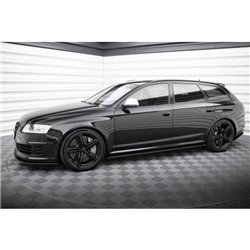 Maxton - Street Pro Rajouts Des Bas De Caisse Audi RS6 Avant C6 Noir-Rouge