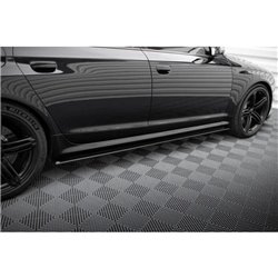 Maxton - Street Pro Rajouts Des Bas De Caisse Audi RS6 Avant C6 Noir-Rouge