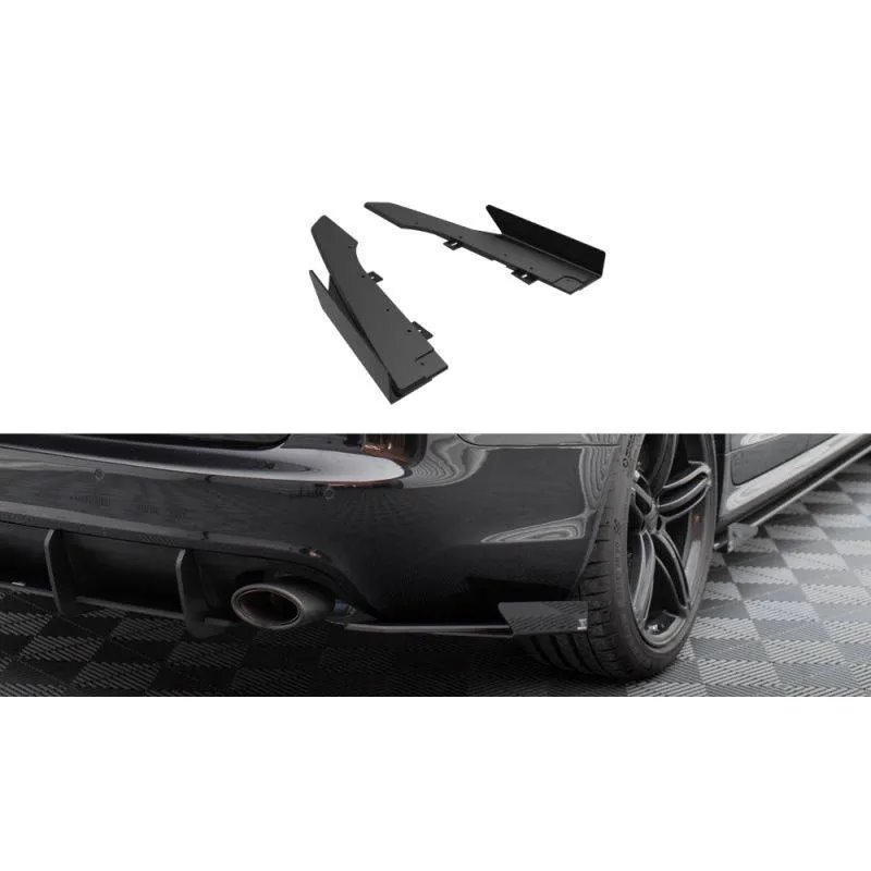Maxton - Street Pro Lame Du Pare Chocs Arriere Audi RS6 Avant C6 Noir-Rouge + Rabats Brillant