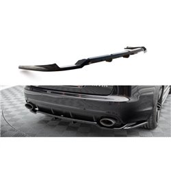 Maxton - Arriere Splitter (avec une barre verticale) Audi RS6 Avant C6 Noir Brillant