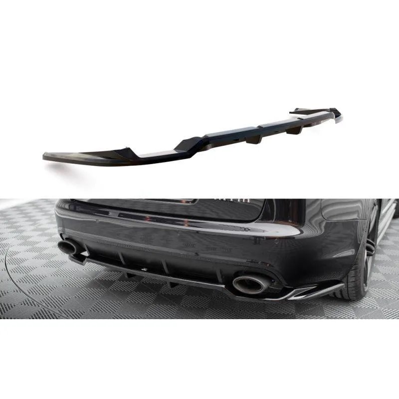 Maxton - Arriere Splitter (avec une barre verticale) Audi RS6 Avant C6 Noir Brillant