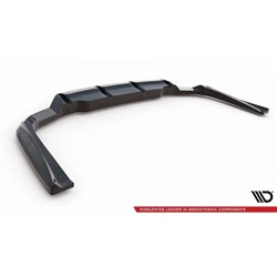 Maxton - Arriere Lame (avec une barre verticale) Audi RS6 Avant C6 Noir Brillant