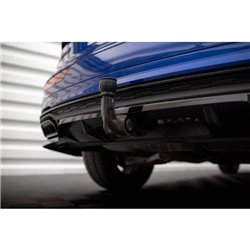 Maxton - Arriere Lame (avec une barre verticale) Audi Q5 S-Line SUV Mk2 Facelift Noir Brillant