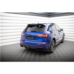 Maxton - Arriere Lame (avec une barre verticale) Audi Q5 S-Line SUV Mk2 Facelift Noir Brillant
