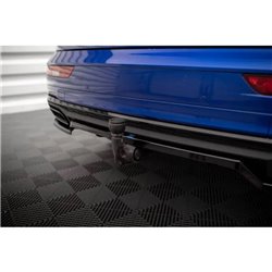 Maxton - Arriere Lame (avec une barre verticale) Audi Q5 S-Line SUV Mk2 Facelift Noir Brillant