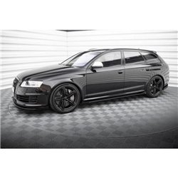 Maxton - Street Pro Rajouts Des Bas De Caisse Audi RS6 Avant C6 Noir + Rabats Brillant 