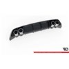Maxton - Rajout Du Pare-Chocs Arriere + Faux Pot D'échappement Seat Leon FR Hatchback Mk4 Noir Brillant \ Chrome