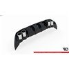 Maxton - Rajout Du Pare-Chocs Arriere + Faux Pot D'échappement Seat Leon FR Hatchback Mk4 Noir Brillant \ Chrome