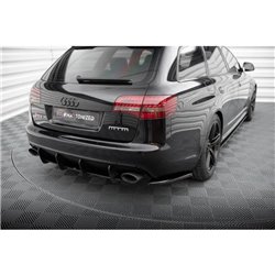 Maxton - Lames De Pare-Chocs Arrière Latérales Audi RS6 Avant C6 Noir Brillant