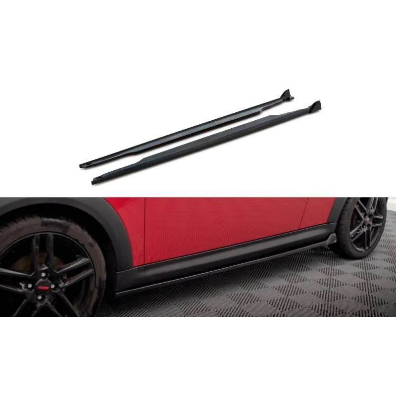 Maxton - Rajouts Des Bas De Caisse Mini One R56 Noir Brillant