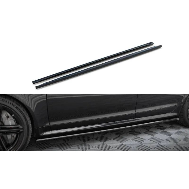 Maxton - Rajouts Des Bas De Caisse V.2 Audi RS6 Avant C6 Noir Brillant