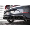 Maxton - Rajout Du Pare-Chocs Arriere + Faux Pot D'échappement Seat Leon FR Hatchback Mk4 Noir Brillant \ Noir
