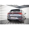 Maxton - Rajout Du Pare-Chocs Arriere + Faux Pot D'échappement Seat Leon FR Hatchback Mk4 Noir Brillant \ Noir