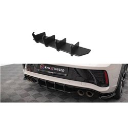 Maxton - Street Pro Central Diffuseur Arriere Volkswagen T-Roc R Mk1 Facelift Noir-Rouge
