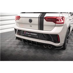 Maxton - Street Pro Central Diffuseur Arriere Volkswagen T-Roc R Mk1 Facelift Noir-Rouge