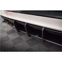 Maxton - Street Pro Central Diffuseur Arriere Volkswagen T-Roc R Mk1 Facelift Noir-Rouge