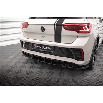 Maxton - Street Pro Central Diffuseur Arriere Volkswagen T-Roc R Mk1 Facelift Noir