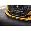 Maxton - Lame Du Pare-Chocs Avant V.1 Peugeot 208 GT Mk2 Noir Brillant
