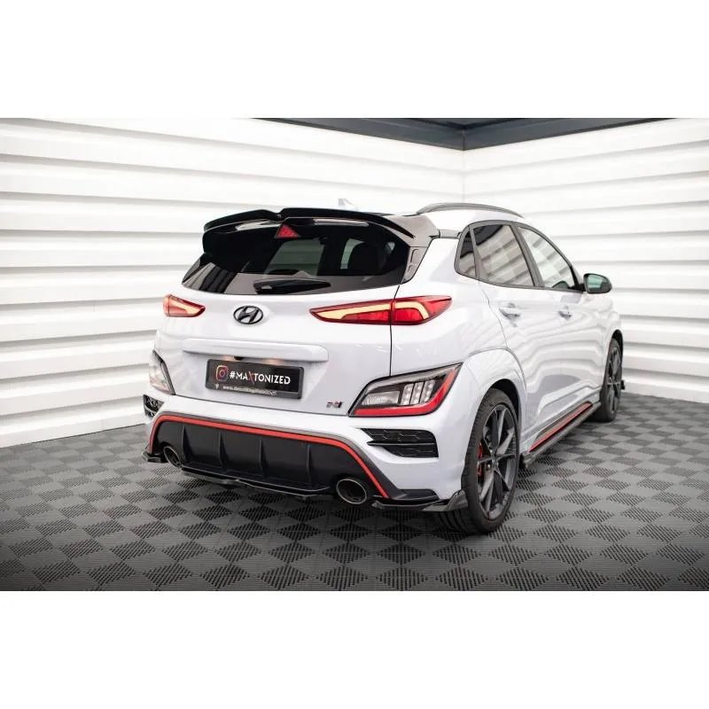 Maxton - Arriere Splitter Hyundai Kona N Mk1 Noir Brillant
