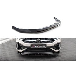 Maxton - Lame Du Pare-Chocs Avant V.1 Volkswagen T-Roc R / R-Line Mk1 Facelift Noir Brillant