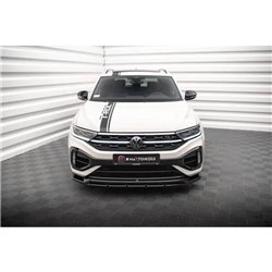 Maxton - Lame Du Pare-Chocs Avant V.1 Volkswagen T-Roc R / R-Line Mk1 Facelift Noir Brillant