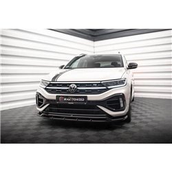 Maxton - Lame Du Pare-Chocs Avant V.1 Volkswagen T-Roc R / R-Line Mk1 Facelift Noir Brillant